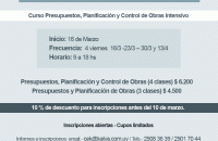 Intensivo - Presupuestos, Planificaci�n  (Control de obras opcional) 