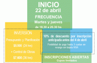 Inicio de cursos en abril 